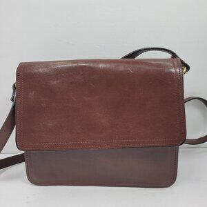 Moscardini Women's Brown Leather Crossbody Bag Made In Italy